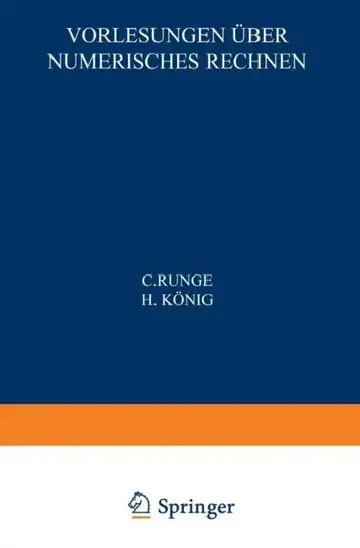 Cover of Vorlesungen Über Numerisches Rechnen