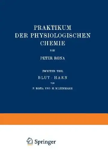 Cover of Praktikum Der Physiologischen Chemie