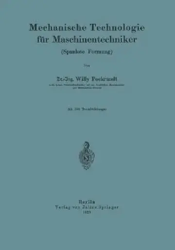 Cover of Mechanische Technologie Für Maschinentechniker