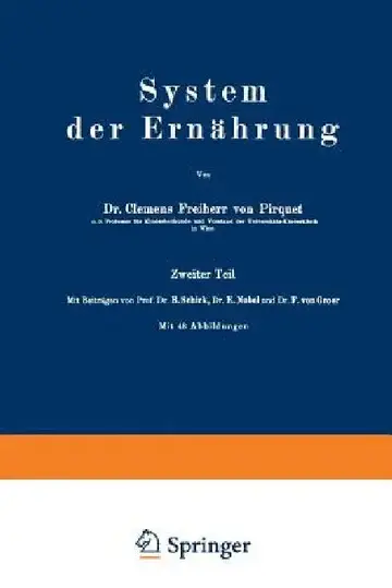 Cover of System Der Ernährung