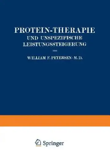 Cover of Protein-Therapie Und Unspezifische Leistungssteigerung