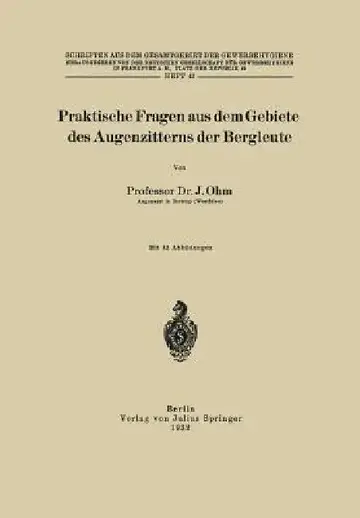 Cover of Praktische Fragen Aus Dem Gebiete Des Augenzitterns Der Bergleute