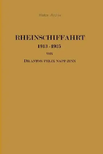 Cover of Rheinschiffahrt 1913-1925