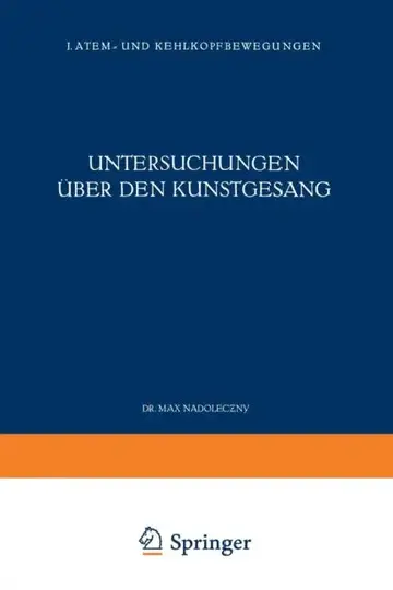 Cover of Untersuchungen Über Den Kunstgesang