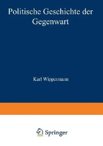 Cover of Politische Geschichte Der Gegenwart