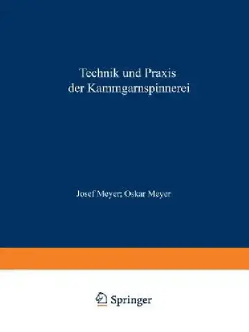 Cover of Technik Und PRAXIS Der Kammgarnspinnerei