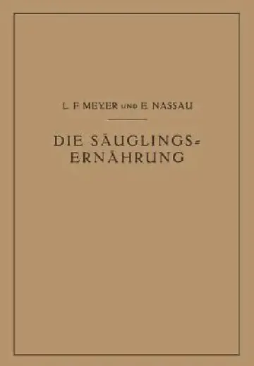 Cover of Die Säuglingsernährung