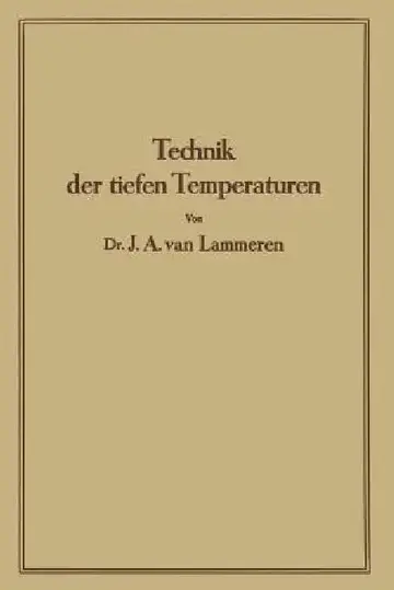 Cover of Technik Der Tiefen Temperaturen