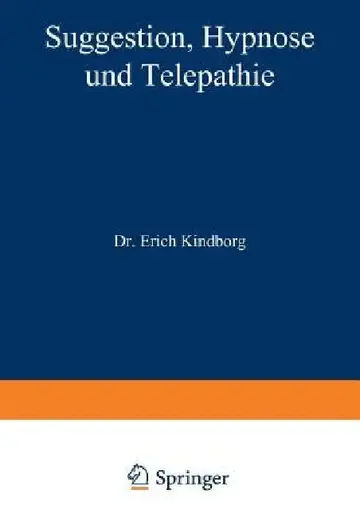 Cover of Suggestion, Hypnose Und Telepathie