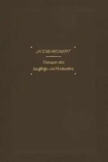 Cover of Therapie Des Säuglings- Und Kindesalters
