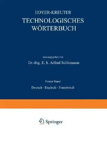 Cover of Technologisches Wörterbuch