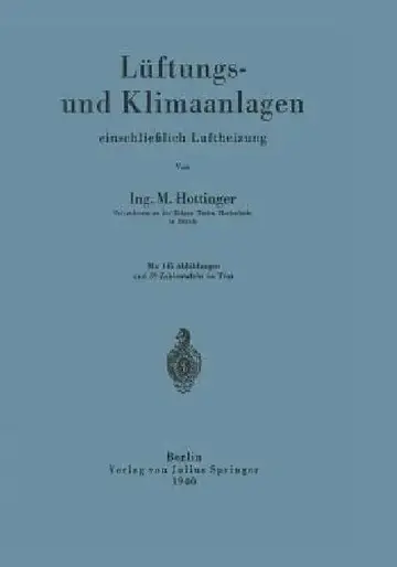 Cover of Lüftungs- Und Klimaanlagen Einschließlich Luftheizung