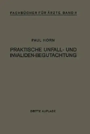 Cover of Praktische Unfall- Und Invalidenbegutachtung