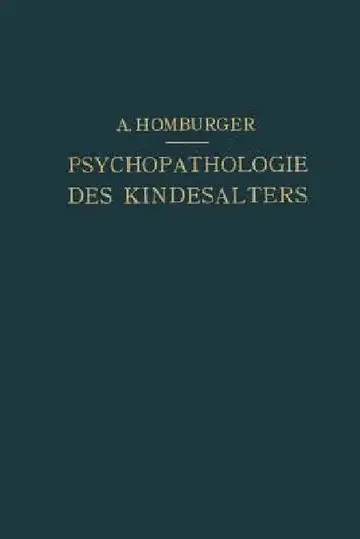 Cover of Vorlesungen Über Psychopathologie Des Kindesalters