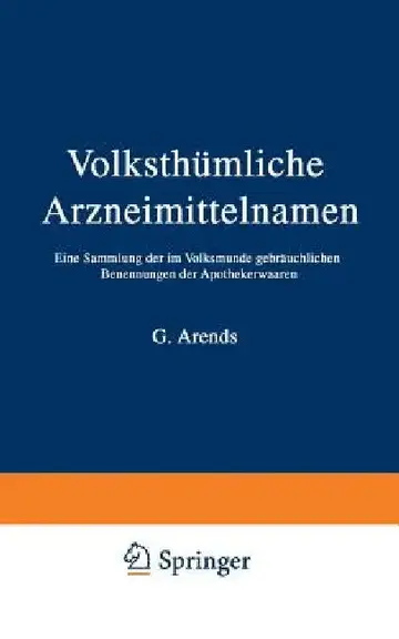 Cover of Volksthümliche Arzneimittelnamen