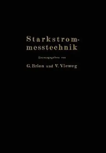 Cover of Starkstrommeßtechnik