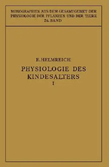 Cover of Physiologie Des Kindesalters