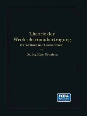 Cover of Theorie Der Wechselstromübertragung