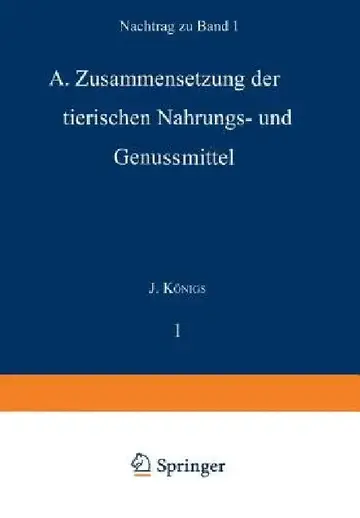 Cover of Chemie Der Menschlichen Nahrungs- Und Genussmittel