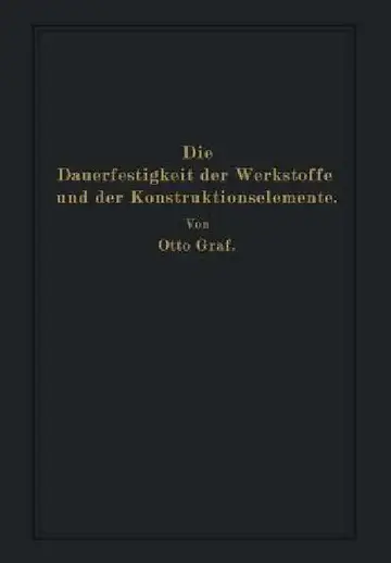 Cover of Die Dauerfestigkeit Der Werkstoffe Und Der Konstruktionselemente