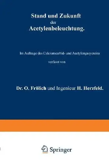 Cover of Stand Und Zukunft Der Acetylenbeleuchtung