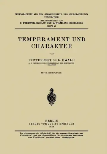 Cover of Temperament Und Charakter