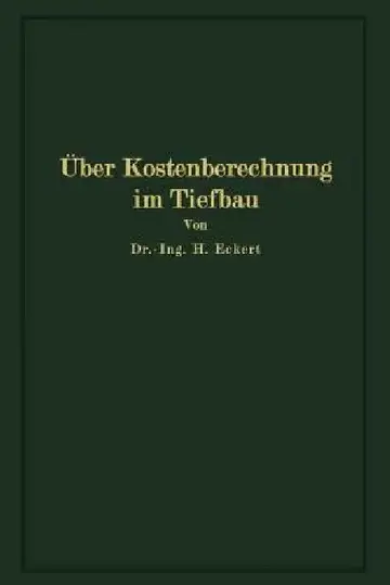 Cover of Über Kostenberechnung Im Tiefbau