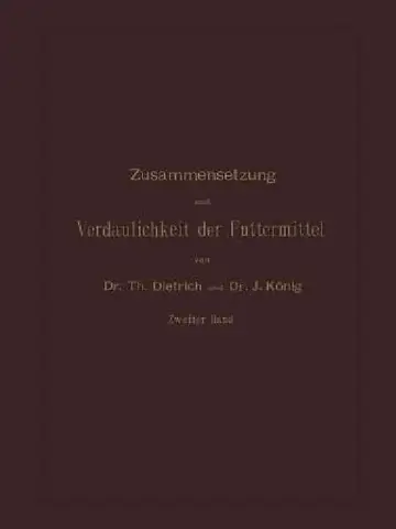 Cover of Zusammensetzung Und Verdaulichkeit Der Futtermittel