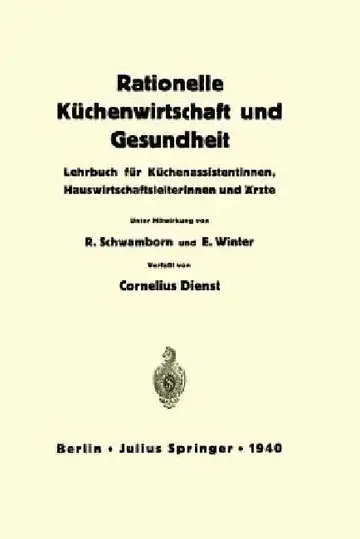 Cover of Rationelle Küchenwirtschaft Und Gesundheit
