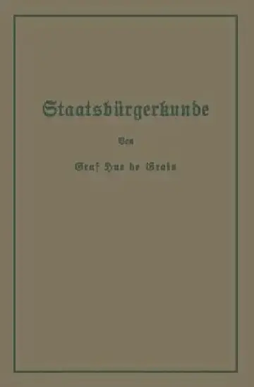 Cover of Staatsbürgerkunde