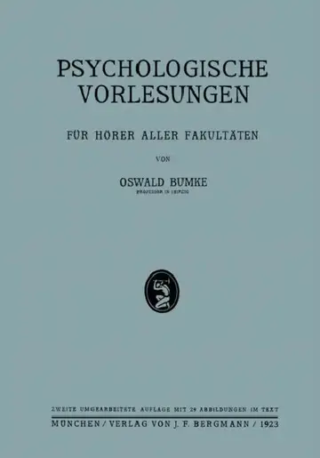 Cover of Psychologische Vorlesungen