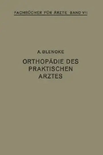 Cover of Orthopädie Des Praktischen Arztes