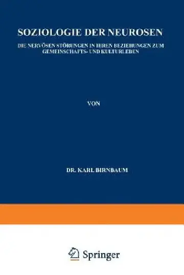 Cover of Soziologie Der Neurosen