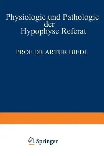Cover of Physiologie Und Pathologie Der Hypophyse