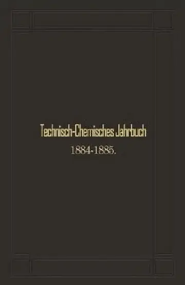 Cover of Technisch-Chemisches Jahrbuch 1884-1885