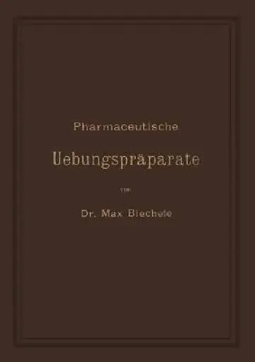 Cover of Pharmaceutische Uebungspräparate