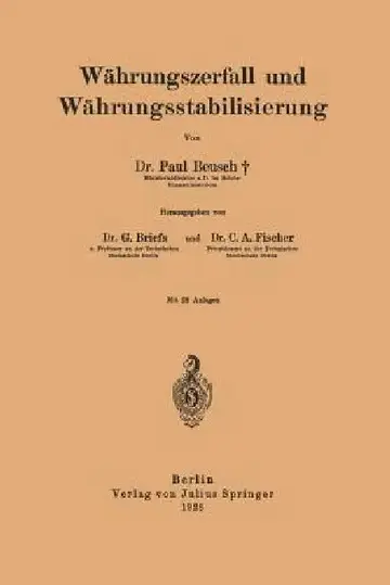 Cover of Währungszerfall Und Währungsstabilisierung