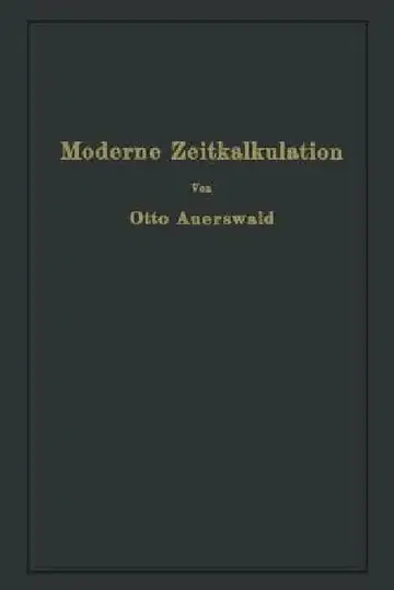 Cover of Moderne Zeitkalkulation