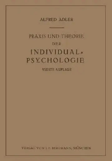 Cover of PRAXIS Und Theorie Der Individual-Psychologie