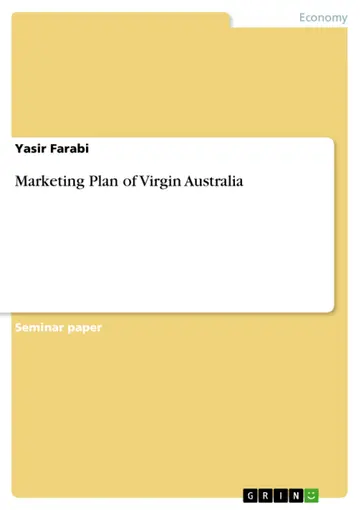 Cover of Marketing Plan of Virgin Australia