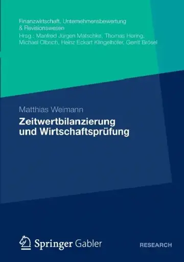 Cover of Zeitwertbilanzierung Und Wirtschaftsprüfung