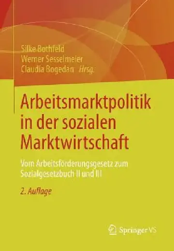 Cover of Arbeitsmarktpolitik in Der Sozialen Marktwirtschaft