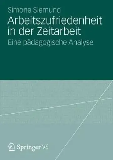 Cover of Arbeitszufriedenheit in Der Zeitarbeit