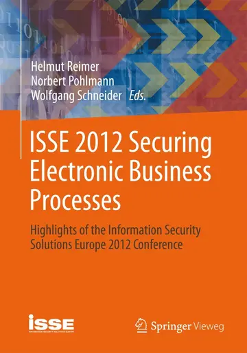 Cover of ISSE 2012 Securing Electronic Business Processes
