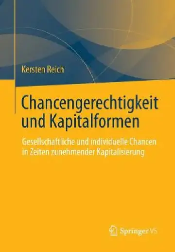 Cover of Chancengerechtigkeit Und Kapitalformen