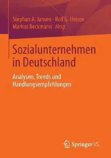 Cover of Sozialunternehmen in Deutschland