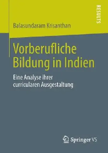 Cover of Vorberufliche Bildung in Indien