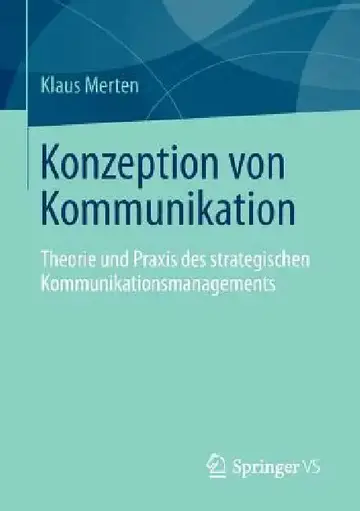 Cover of Konzeption Von Kommunikation