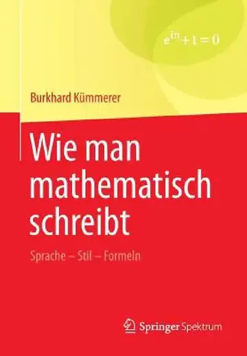 Cover of Wie Man Mathematisch Schreibt