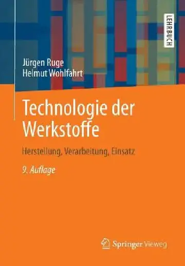Cover of Technologie Der Werkstoffe